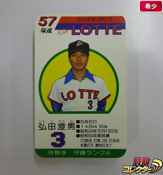 タカラ プロ野球 ゲームカード 57年度 ロッテオリオンズ 選手カード 30枚