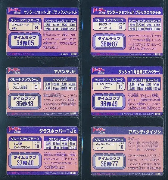 買取】レーサー ミニ四駆 PPカード キラ 6枚 アバンテJr. サンダー