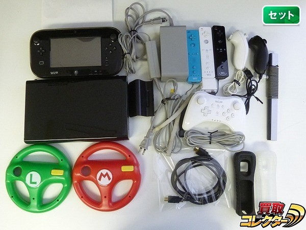 WiiU 本体 パッド リモコン 3台 Proコントローラ ハンドル 他