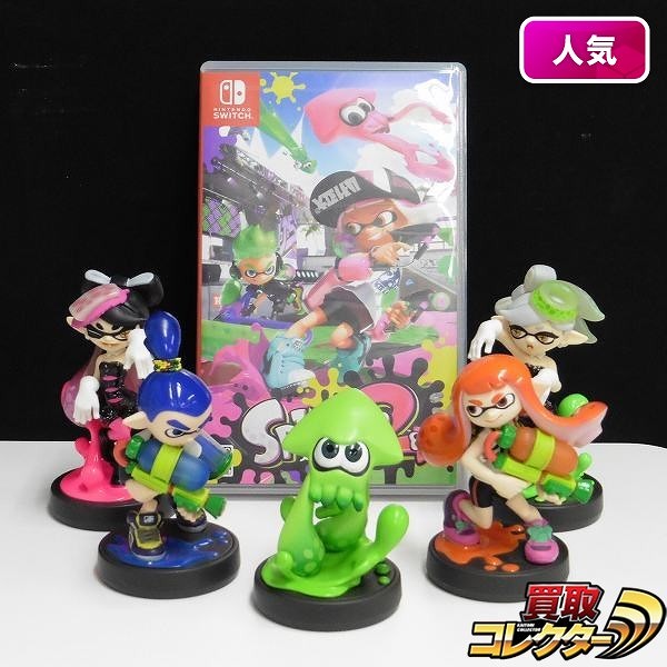 Nintendo Switch ソフト スプラトゥーン2 + アミーボ ホタル アオリ ボーイ イカ 他
