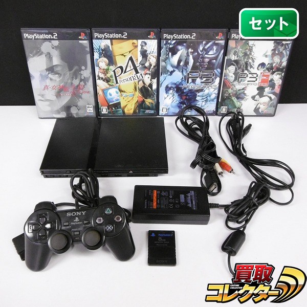 PlayStation2 チャコールブラック + ソフト 女神転生3 ノクターンマニアクス ペルソナ3 ペルソナ4