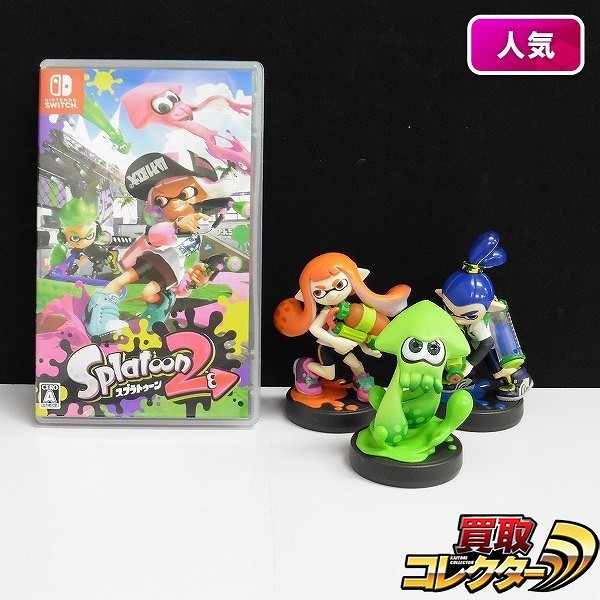 Nintendo Switch ソフト スプラトゥーン2 + アミーボ ボーイ ガール イカ