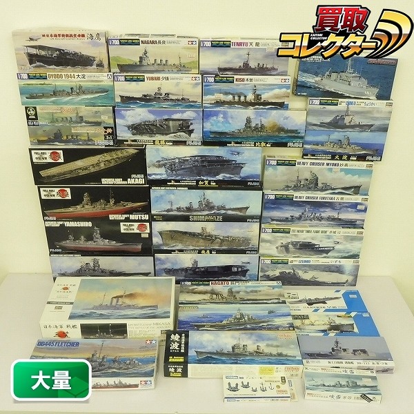 ハセガワ 1/350 三笠 フジミ 1/700 赤城 陸奥 タミヤ 1/700 木曽 長良 夕張 他