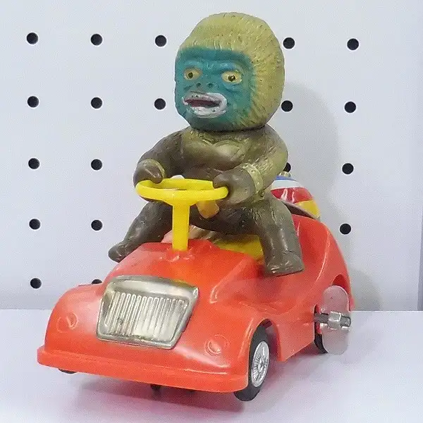 猿人ラー　ベビーカー　スペクトルマン　箱付き　難あり　ブリキ　ソフビ　レトロ マスダヤ 猿人ラー ベビーカー 三輪車 スペクトルマン（ポピー