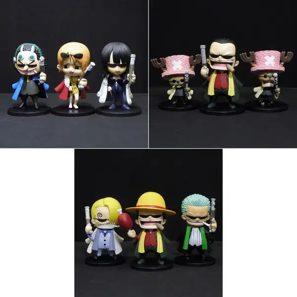 ワンピース✨麦わら劇場 フィギュア 仁義ないTIME 8体セット　箱無し 買取】組立式 ワンピース麦わら劇場 フィギュア 仁義ないTIME Vol.1～3