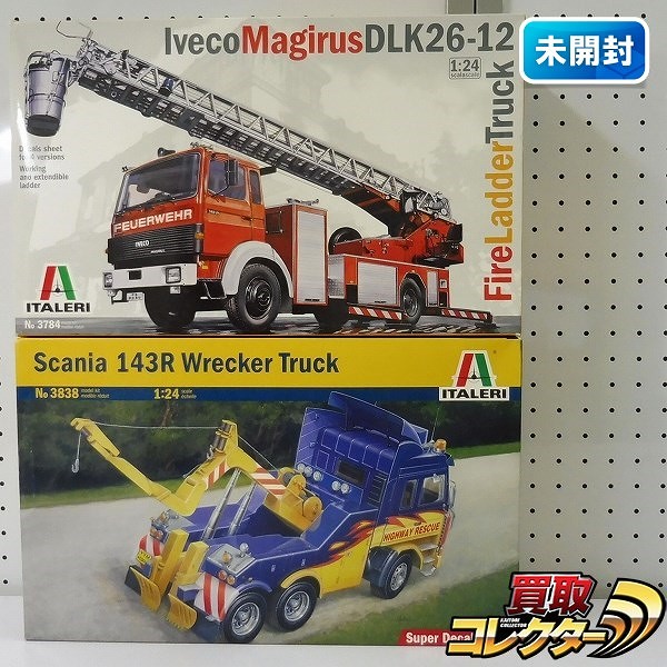 イタレリ 1/144 イヴェコ マギルス DLK26-12 はしご消防車 スカニア 143R レッカートラック
