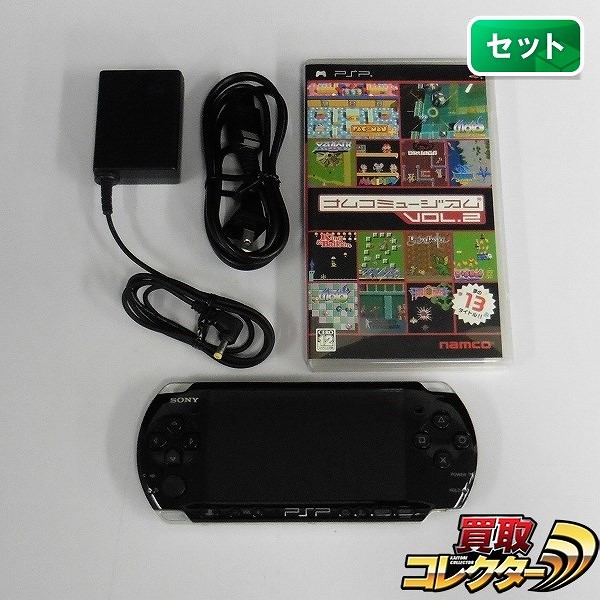 SONY PSP-3000 ピアノブラック + ソフト ナムコミュージアムVol.2