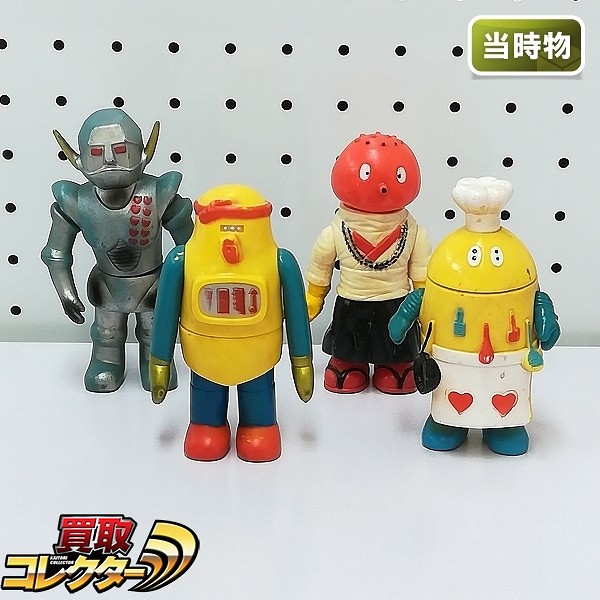 ポピー がんばれ!!ロボコン ソフビ ガンツ先生 ロボトン ロボゲラ ロボクイ