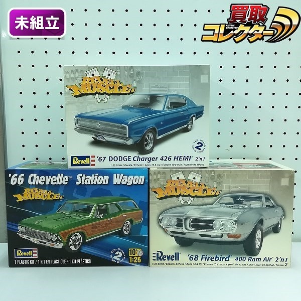 Revell 1/25 '67 DODGE Charger 426 HEMI '68 Firebird 400 Ram Air 2'n1 他