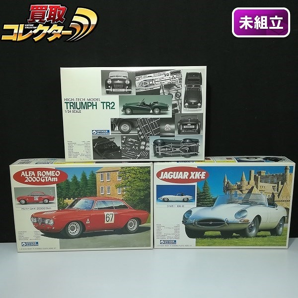 グンゼ 1/24 ハイテックモデル トライアンフ TR2 アルファロメオ 2000GTAm 他