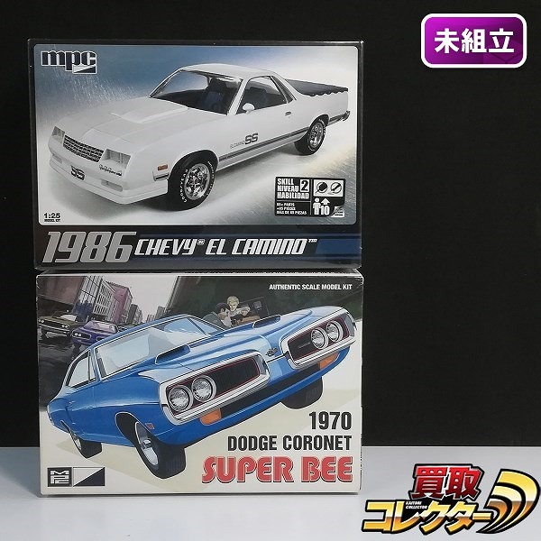 MPC 1/25 1986 CHEVY EL CAMINO + 1970 DODGE CORONET SUPER BEE