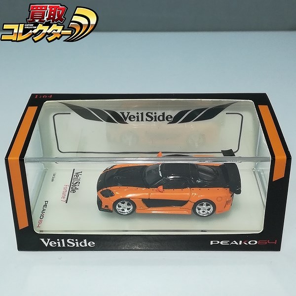 ピーコ 1/64 ウェイルサイド フォーチュン7 マツダRX-7 オレンジ/ブラック