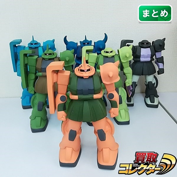 機動戦士ガンダム ビッグソフビシリーズ グフ ガルマ・ザビ専用ザク 量産型ザク 黒い三連星ザク 他