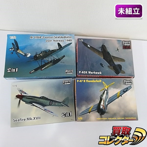 Sword 1/72 P-40K ウォーホーク 2in1 P-47N サンダーボルト 他