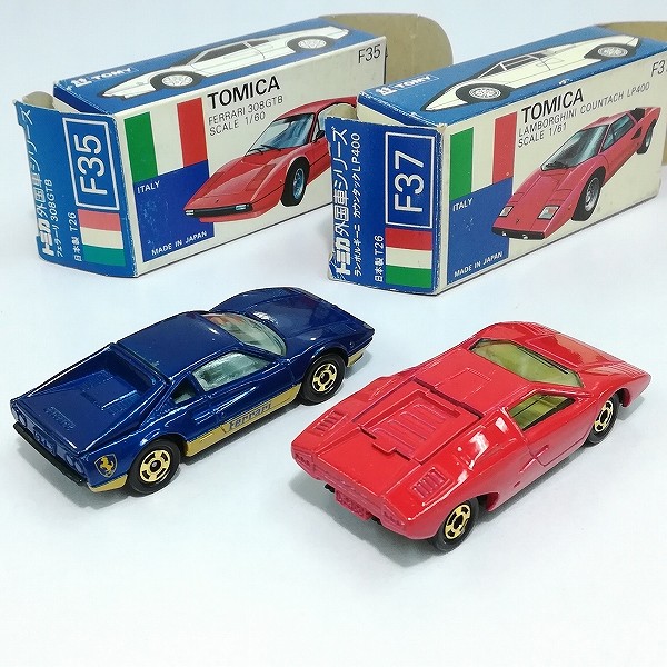 買取】トミカ 青箱 F35 フェラーリ 308GTB 青 F37 ランボルギーニカウンタック LP400 赤 | トミカ(tomica) |  実績価格【買取コレクター】