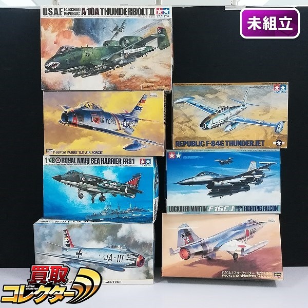 タミヤ 1/48 シーハリアー FRS.1 A-10A サンダーボルトII ハセガワ 1/48 カナディア セイバー Mk.6 ブラックチューリップ 他