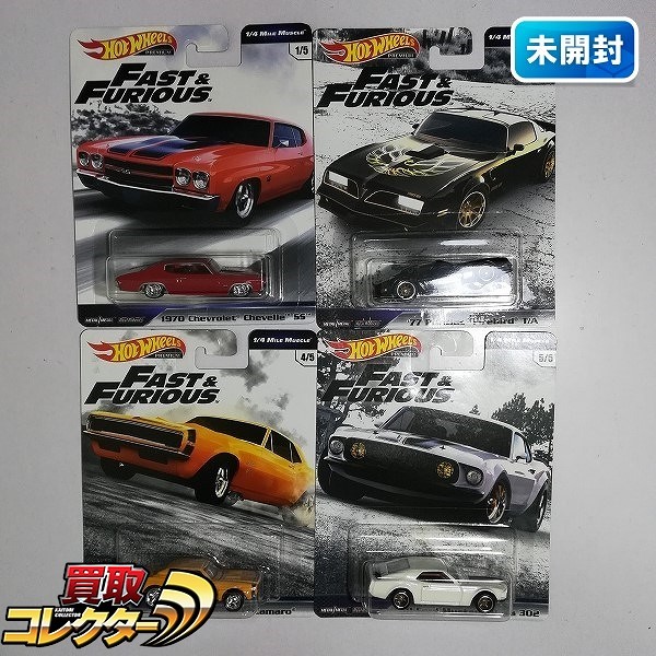 ホットウィール FAST＆FURIOUS MILE MUSCLE 4種 '77 ポンティアック ファイヤーバード T/A 他