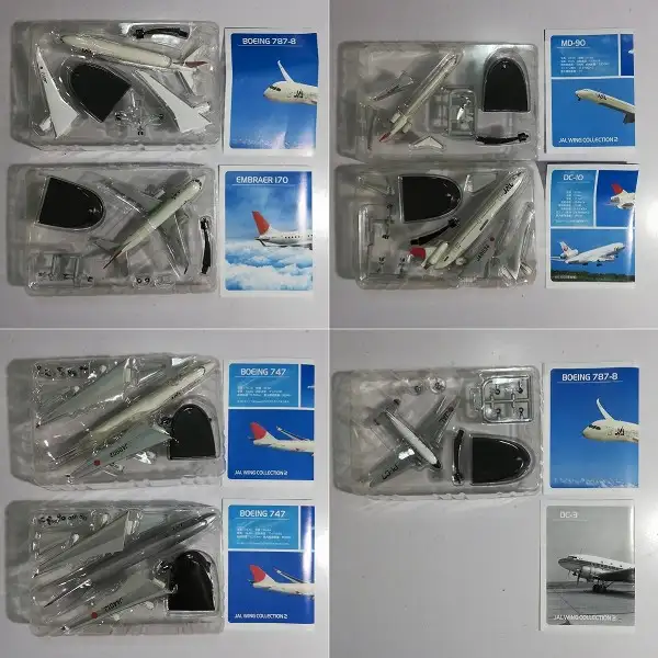 買取】F-toys JALウイングコレクション2 シークレット含む 7種 JAL