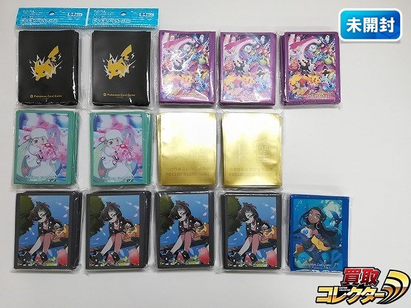 ポケモンカード デッキシールド 14点 ピカチュウ メロン マリィ ルリナ 他
