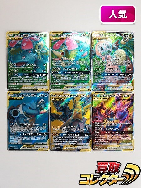 ポケモンカード タッグチーム GX SR 6枚 セレビィ&フシギバナGX フシギバナ&ツタージャGX カメックス&ポッチャマGX 他