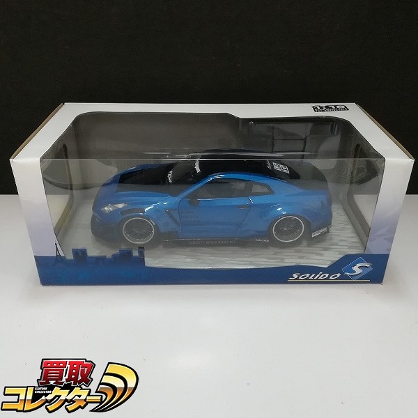 ソリド 1/18 日産 GT-R R35 LIBERTY WALK BODY KIT T2 ブルーメタリック