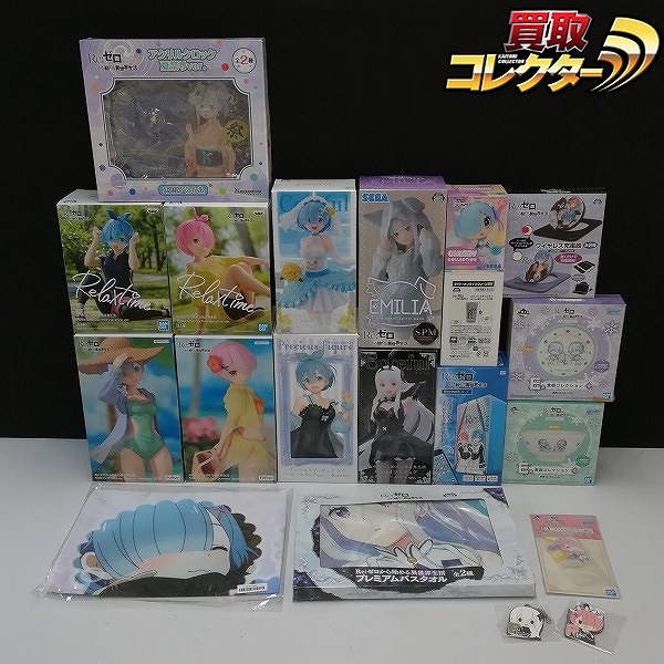 Re:ゼロ Relax time レム Training style ver. Coreful エキドナ バニーVer. アクリルクロック 夏祭りVer. 他