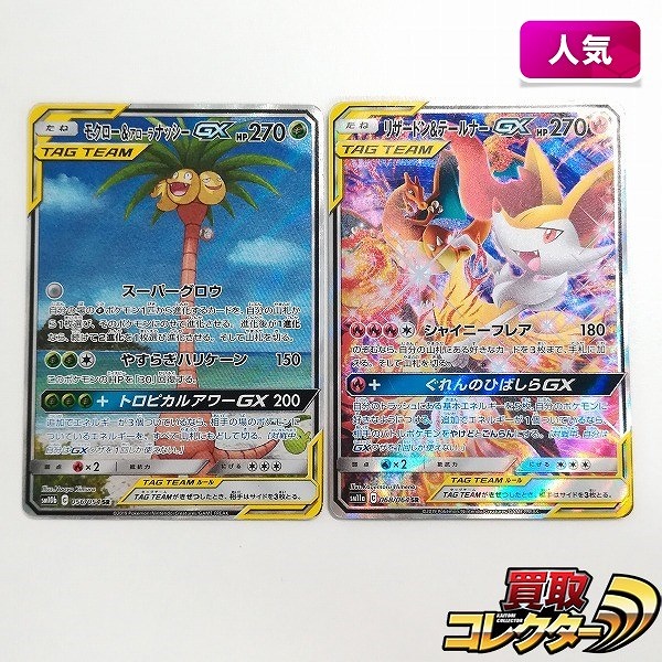ポケモンカード SR スペシャルアート モクロー&アローラ ナッシーGX 056/054 リザードン&テールナーGX 068/064