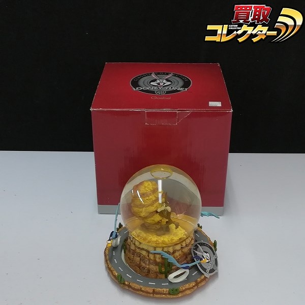 Goebel ルーニー・テューンズ ロードランナー ワイリー・コヨーテ スノードーム オルゴール