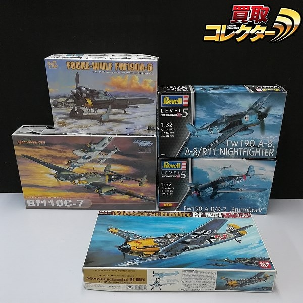 サイバーホビー 1/32 Bf110C-7 ボーダー 1/35 フォッケウルフ Fw190A-6 バンダイ 1/24 Bf109E4 他