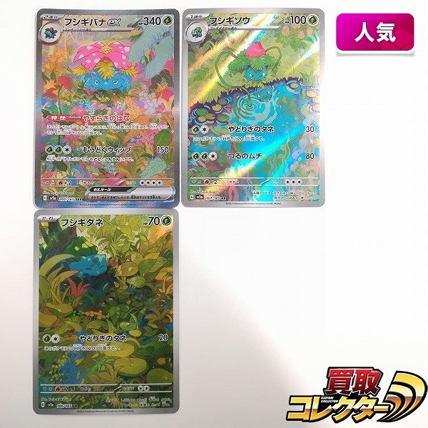 ポケモンカード フシギバナex 200/165 SAR フシギソウ 167/165 AR フシギダネ 166/165 AR 計3枚 ポケモンカード151