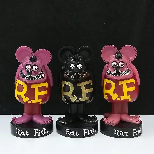 Nadding Doll Sサイズ ラットフィンク(BLACK) 買取】RAT FINK ラットフィンク Nadding Doll Sサイズ ピンク パープル