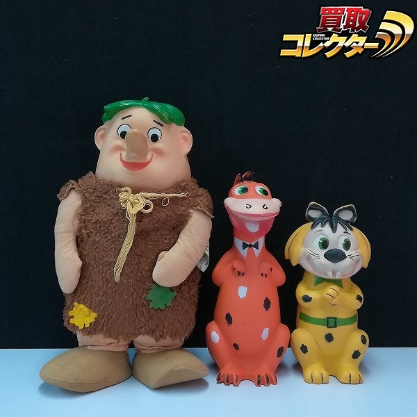 ハンナバーベラ ラバーフェイス ドール フリントストーン ディノ サーベルタイガー バーニー