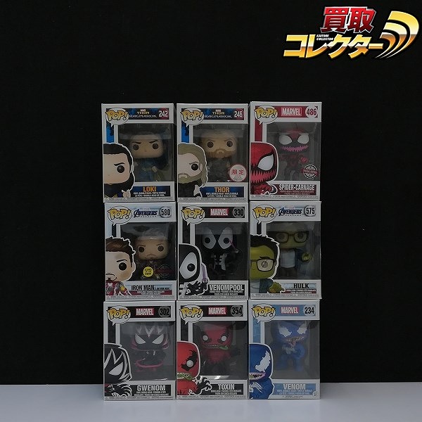 Funko POP! MARVEL アイアンマン ハルク ソー ロキ ヴェノム トキシン スパイダーカーネイジ 他