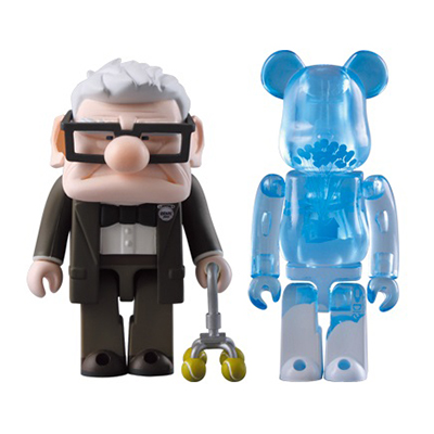 キューブリック No.265 カールじいさんの空飛ぶ家 カールじいさん KUBRICK ＆ BE＠RBRICK(クリアブルー)100％ 2体セット