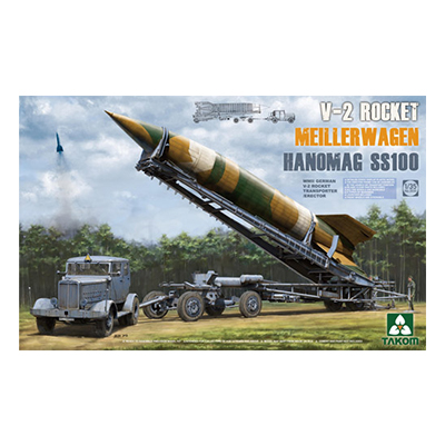 TAKOM 1/35 WWII ドイツ V2ロケット+ロケット運搬/発射台兼用車 メイラーワーゲン+ハノマーグ SS100トラクター