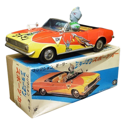 マスダヤ ブリキ ミラーマン スポーツカー フリクションモーター/マスダヤ(増田屋)