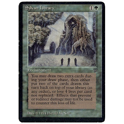 森の知恵/Sylvan Library LEG EN U アンコモン レジェンド MTG