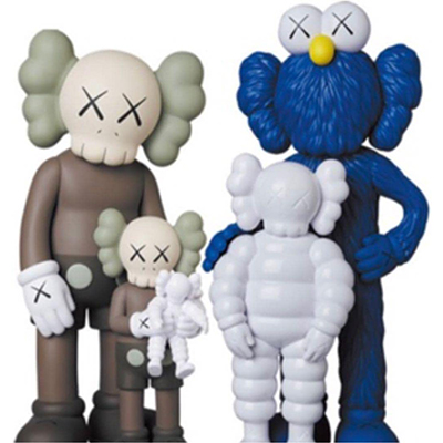 FAMILY BROWN/BLUE/WHITE OPEN EDITION KAWS MEDICOM TOY