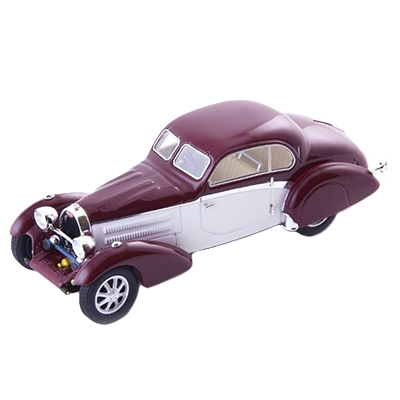 ブガッティ タイプ43 クーペ Uhlik 1934 ダークレッド ホワイト オートカルト 1/43