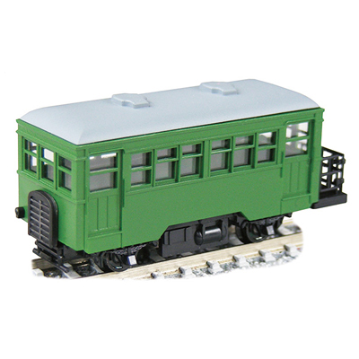 ガソリンカー バスケット仕様 車体色：グリーン 動力付 91007 津川洋行 Nゲージ 1/150