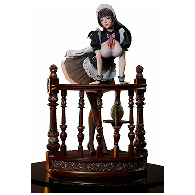 ホリデーメイド モニカ・テシア (台座 赤木色) 回天堂 1/4 完成品フィギュア