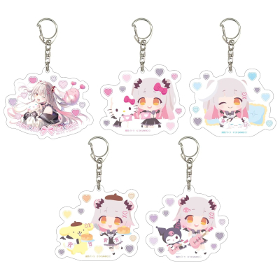 周防パトラ×サンリオキャラクターズ アクリルキーホルダー01 全5種 コンプリートBOX A3