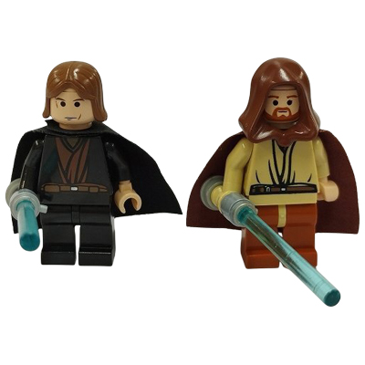 アナキン オビワン ミニフィグ 光るライトセーバー  レゴ スターウォーズ 7257 LEGO