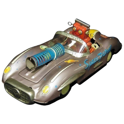 スペースロボットパトロールカー ベンツ ブリキ アサヒ玩具