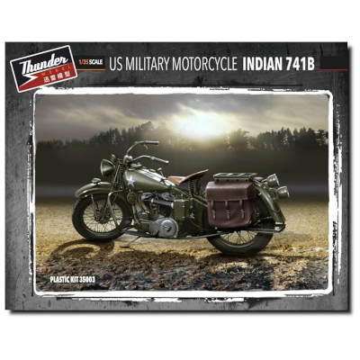 米 軍用バイク インディアン741B 2台入り 1/35 サンダーモデル 35003