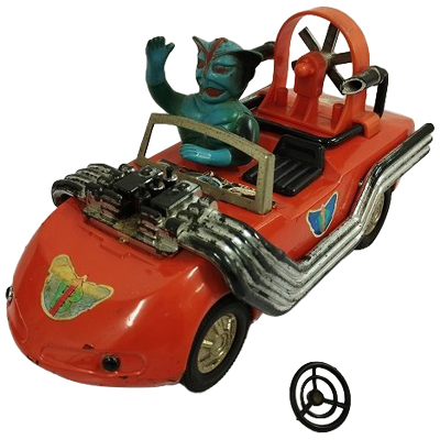 超人バロム・1 ボップが鳴る！光る！走るマッハロッド 当時物 ポピー ブリキ