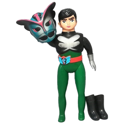 超人バロム・1 面取れ 当時物 旧バンダイ 全高約25.5cm ソフビ