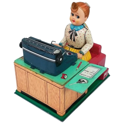 BUSY SECRETARY ラインマー 1950年代 ブリキ タイプライター