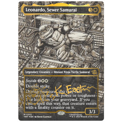 下水道侍、レオナルド ボーダーレス Foil ヘッドライナー TMT★EN M 0301 MTG