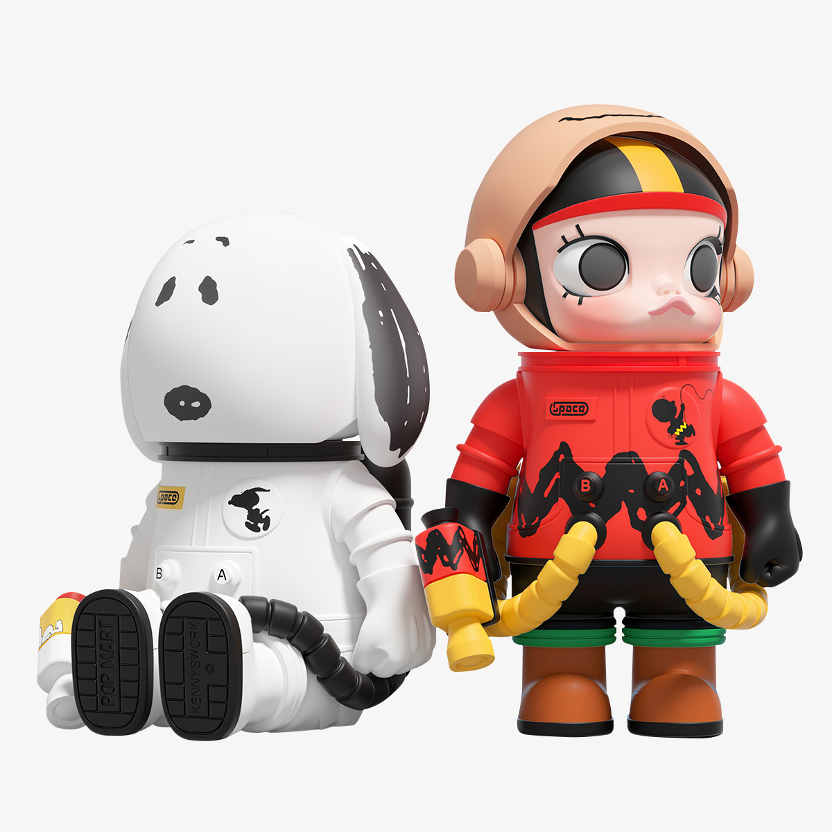 メガスペースモリー 100％ チャーリーブラウン&スヌーピー 数量限定 ケニー・ウォン POP MART